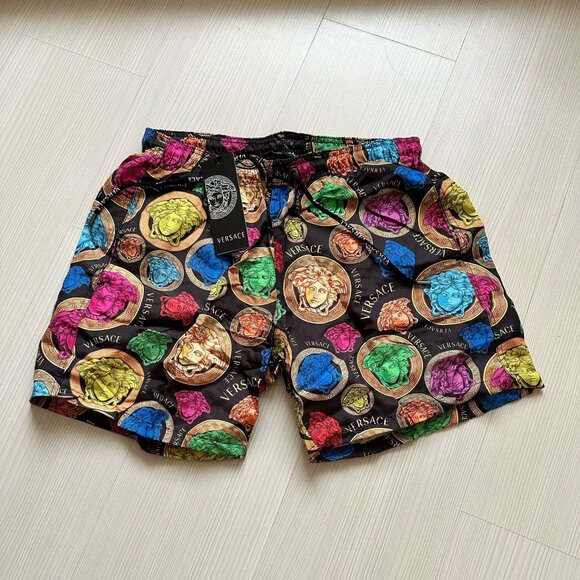 Men brand new multicolor medusa Versace swim trunks - Picture 1 of 5